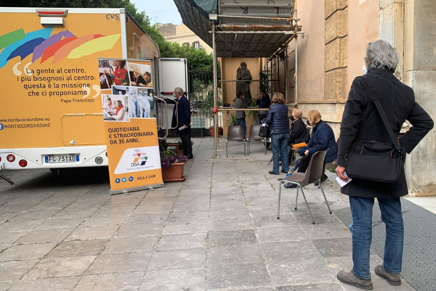 Palermo, OSA alla Giornata Straordinaria di vaccinazioni anti Covid nelle parrocchie