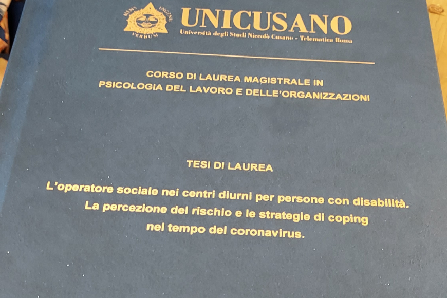 Operatori dei Centri Diurni OSA, una tesi di laurea sulla percezione del rischio in pandemia