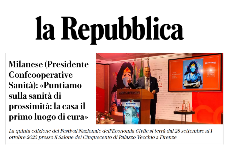 Milanese a Repubblica.it: Puntiamo sulla sanità di prossimità. La casa come primo luogo di cura