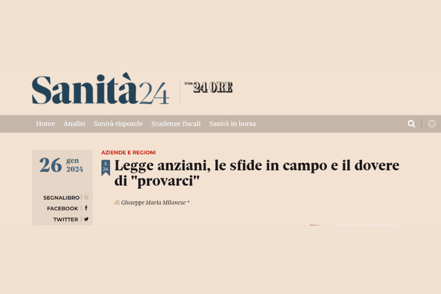 Legge Anziani, Milanese: le sfide in campo e il dovere di provarci
