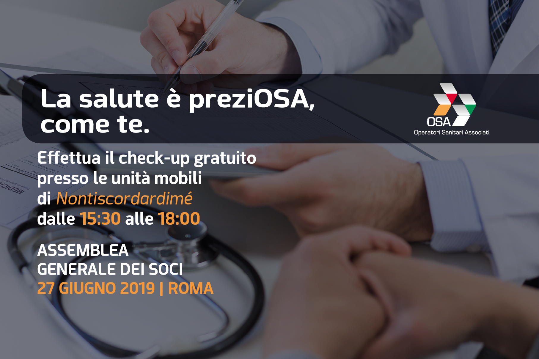 ‘La salute è PreziOSA’, la prevenzione al centro