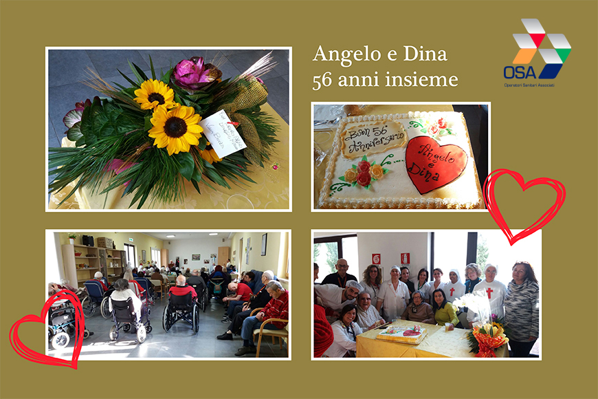 Angelo e Dina, 56 anni di vita insieme festeggiati a Villa Bianca