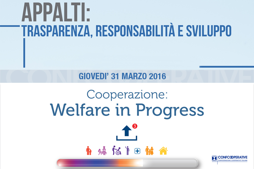 Appalti e welfare, ne parla ConfCooperative il 31 marzo a Roma