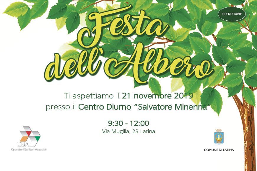 Centro Diurno Salvatore Minenna, tutto pronto per la Festa dell’Albero