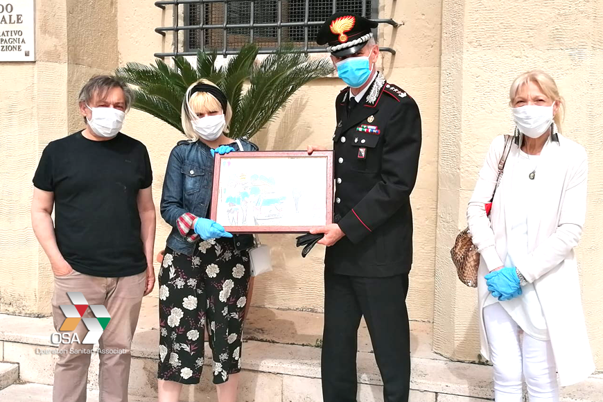 Da Jessica, assistita OSA, un quadro per i Carabinieri di Latina