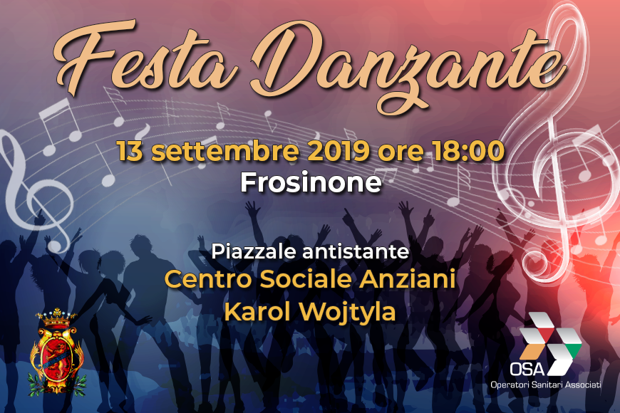 Festa danzante per i Centri Sociali Anziani OSA a Frosinone