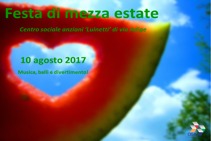 Festa di mezza estate per i Centri sociali anziani OSA di Frosinone