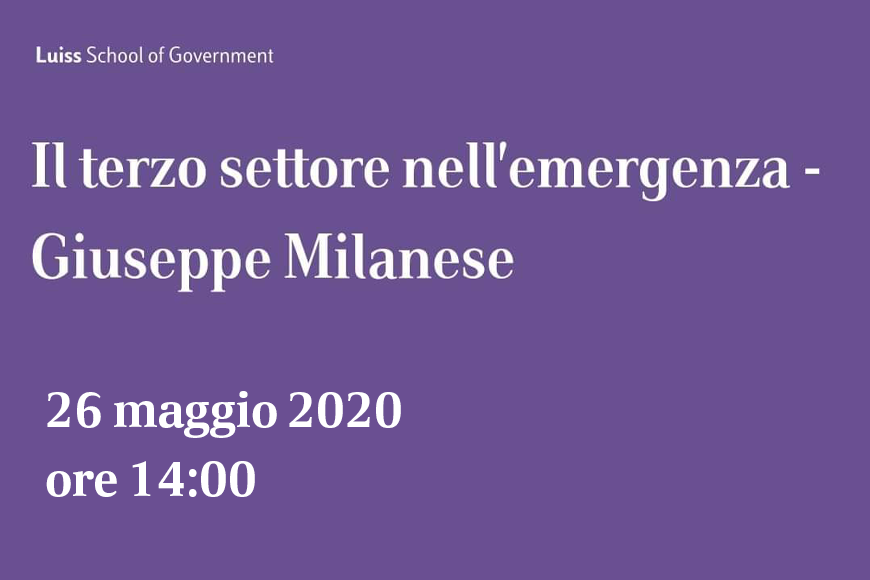 Giuseppe Milanese speaker alla School of Government LUISS