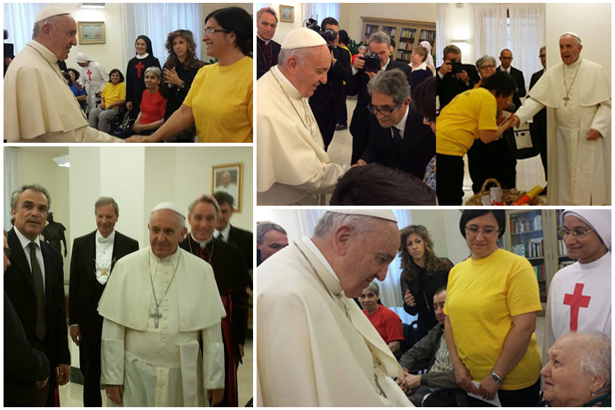 Gli ospiti e gli operatori di Mesagne incontrano Papa Francesco
