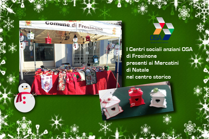 I Csa di Frosinone gestiti da OSA protagonisti ai mercatini di Natale