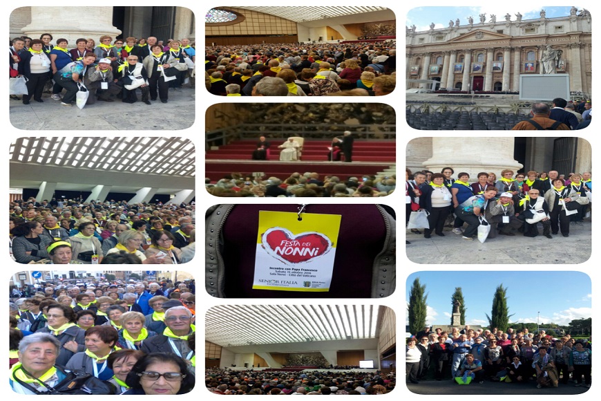 I nonni dei sei Centri anziani OSA di Frosinone in udienza dal Papa