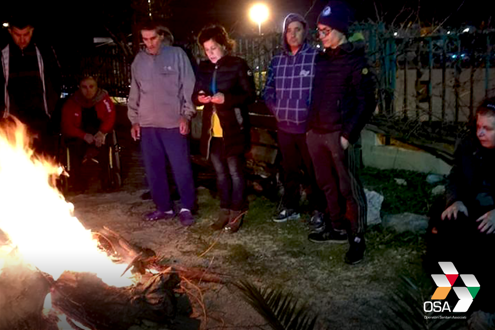 I ragazzi della CRAP San Cristofaro festeggiano Sant’Antonio Abate