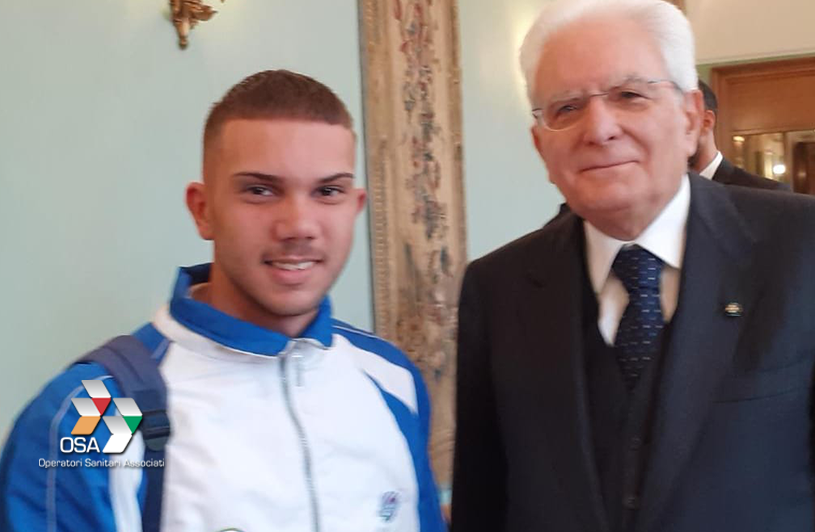 Kristian Gandolfo ricevuto al Quirinale con gli atleti paralimpici