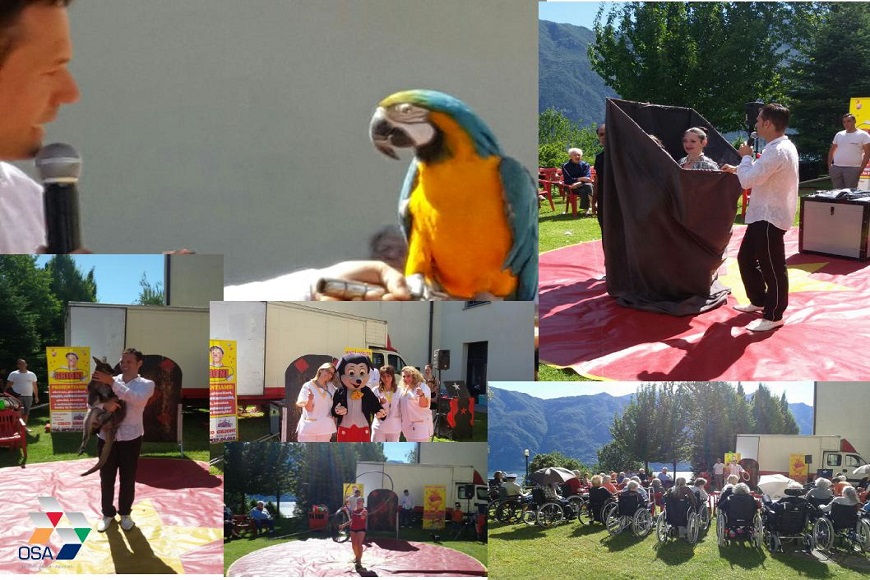 Mattinata con il circo per gli ospiti della Residenza Bellagio