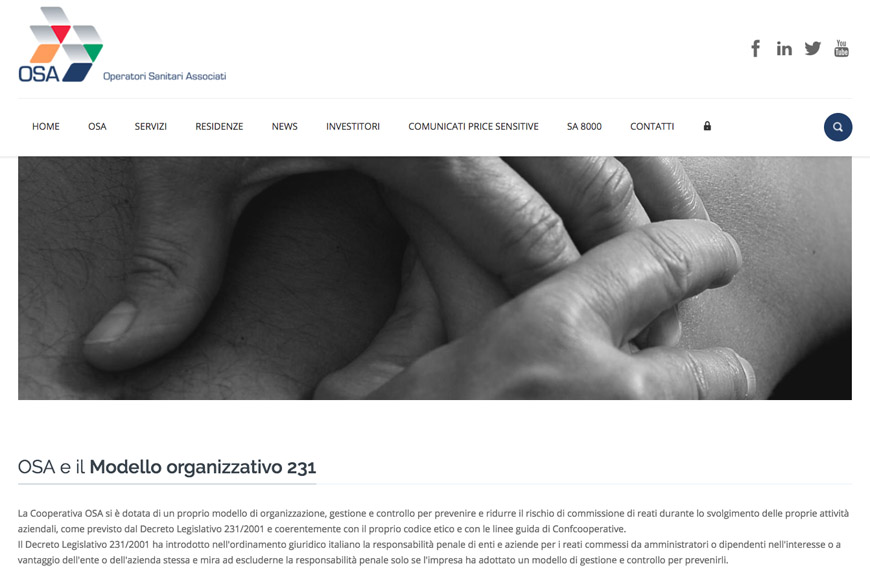 Online sul sito di OSA una nuova pagina sul modello organizzativo 231