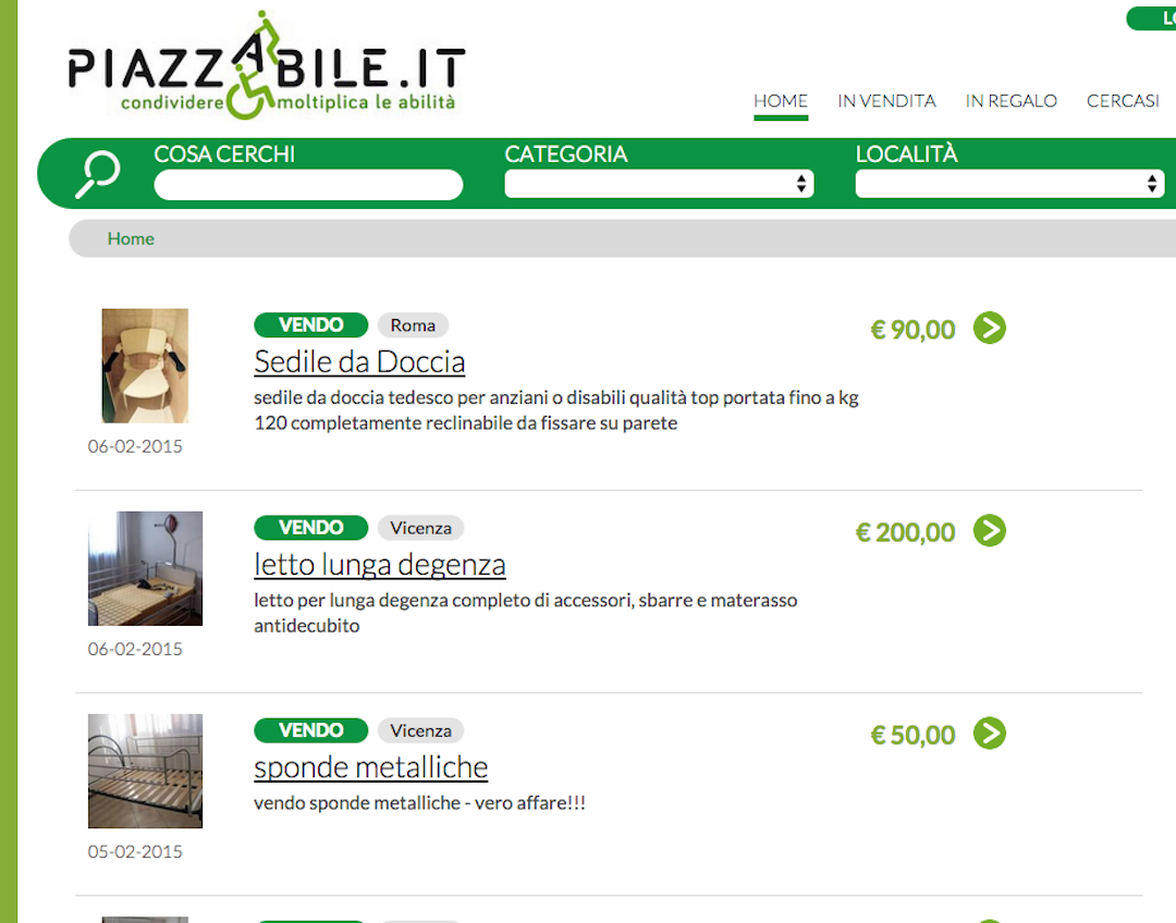 Piazzabile.it, il sito per acquistare ausili per persone diversamente abili