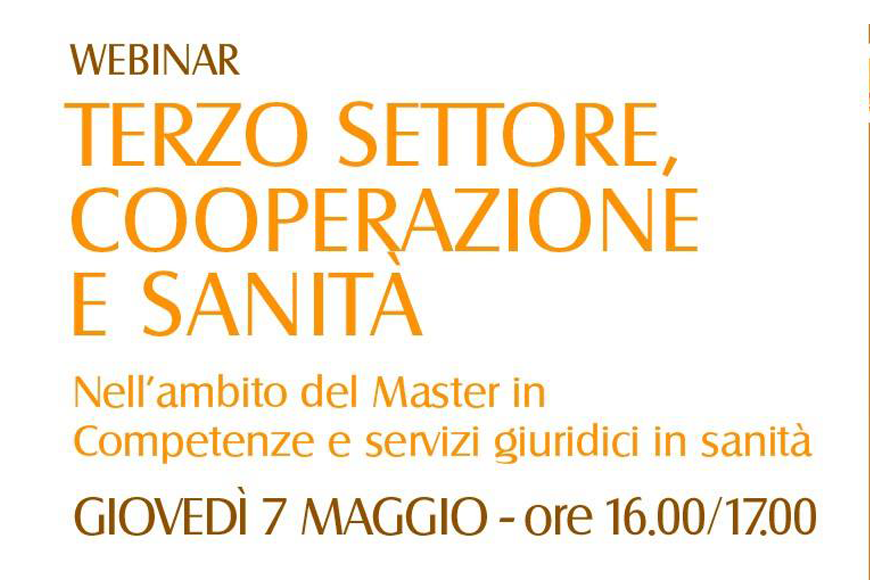 Terzo Settore, Cooperazione e sanità , un webinar di approfondimento