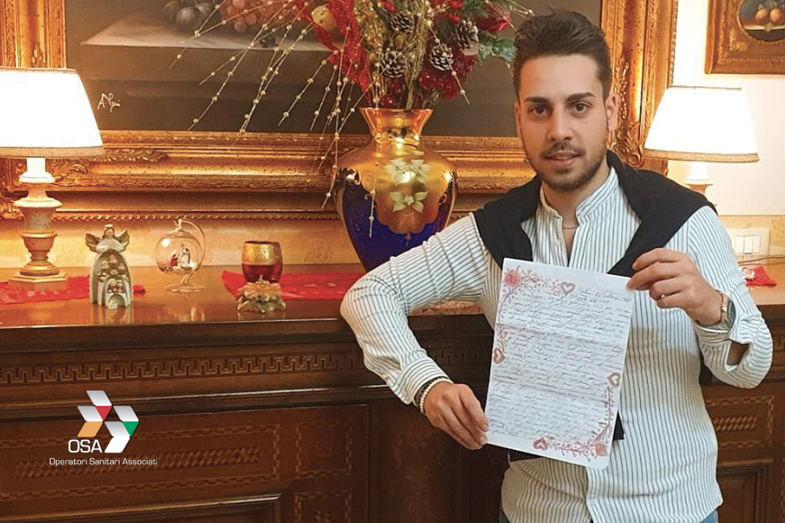 Una lettera per ringraziare il servizio ADI OSA in Sicilia